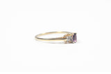 Yellow Gold Amethyst Ring with Diamonds