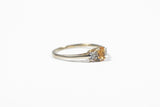 Yellow Gold Citrine and Diamond Ring