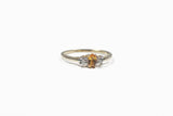 Yellow Gold Citrine and Diamond Ring