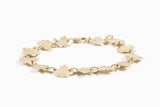 Yellow Gold Maple Leaf Bracelet