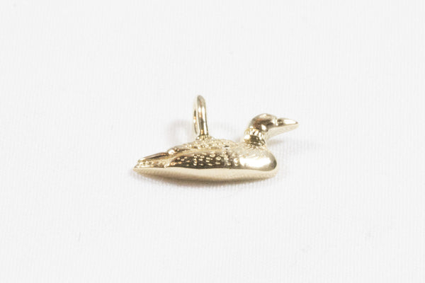 Small Yellow Gold Loon Pendant